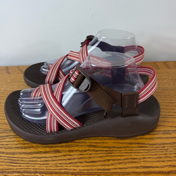 Chaco Vibram Womens Strappy‎ Sandals Size 10 Red White Outdoor Summer Beach - Picture 5 of 10